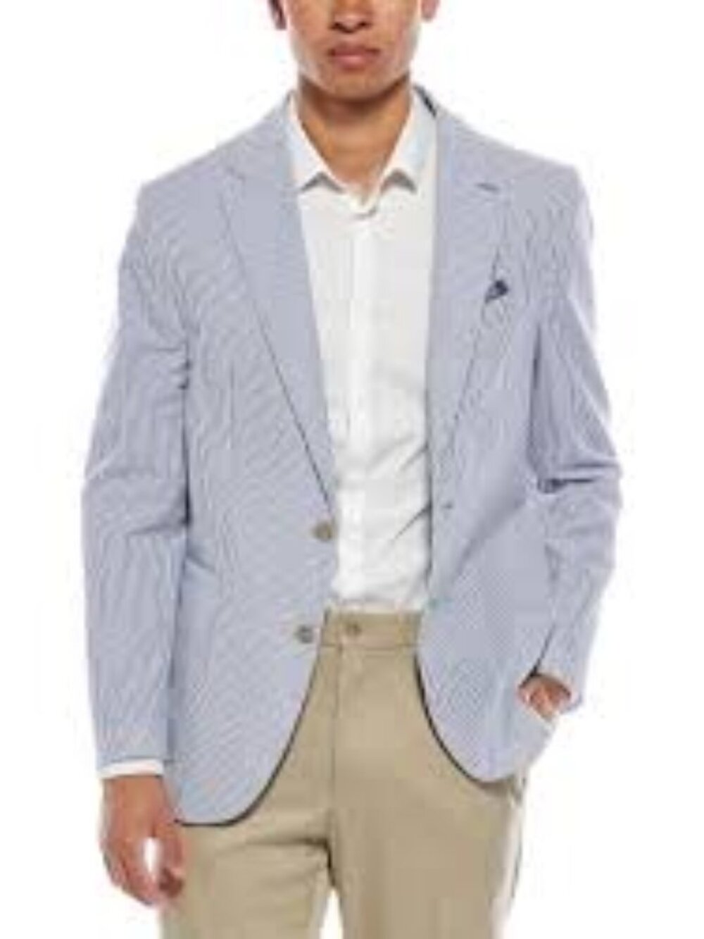 Taylorbyrd Navy Seersucker Stripe Sport Coat 19/30